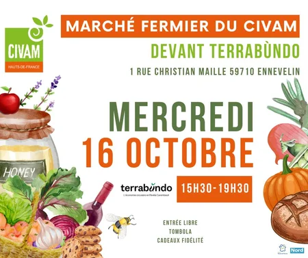 affiche du marché fermier du CIVAM