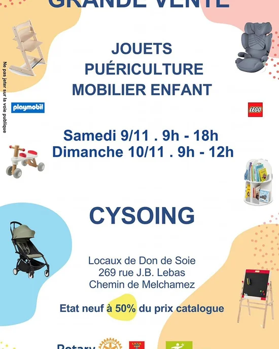 affiche de la grande vente Don de Soie à cysoing