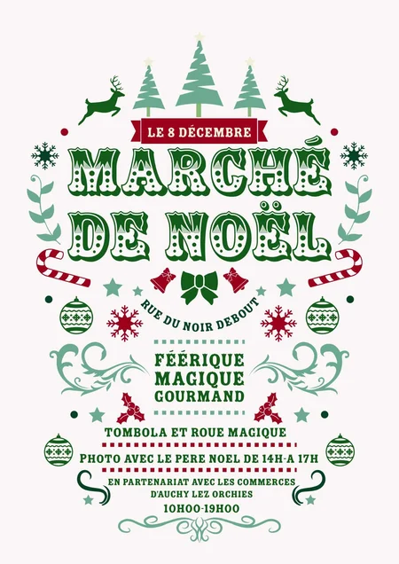 affiche du marché de noël d'auchy