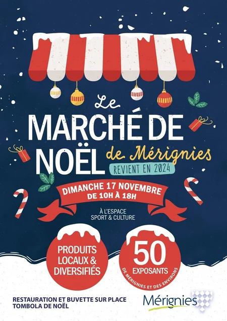 affiche du Marché de Noël de Mérignies