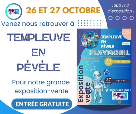 affiche de l'expo playmobil à templeuve-en-pévèle