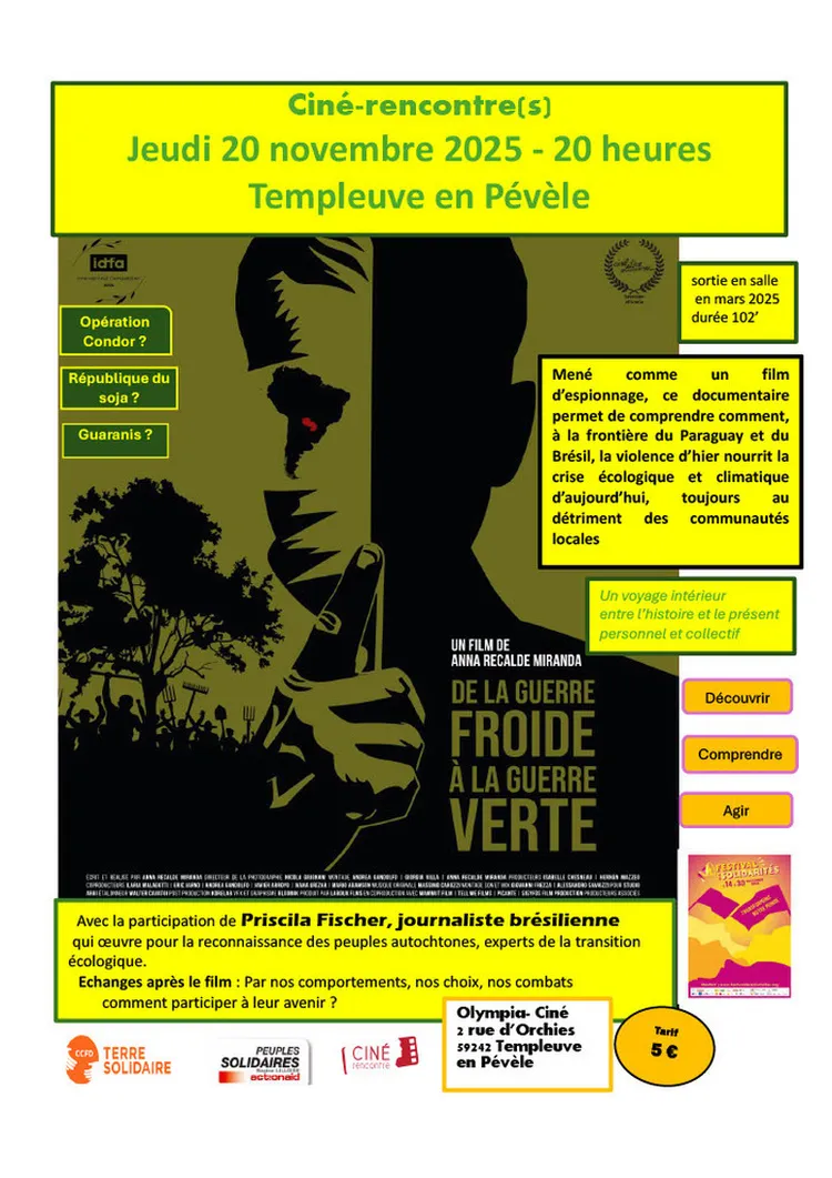 Affiche des rencontres ciné à Templeuve en Pévèle 